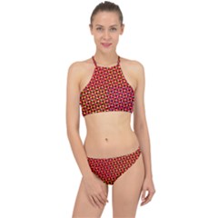 Pattern Textile Structure Abstract Racer Front Bikini Set by Pakrebo