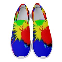 Color Halftone Grid Raster Image Women s Slip On Sneakers by Pakrebo