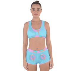 Lady In The Pool Racerback Boyleg Bikini Set by Valentinaart