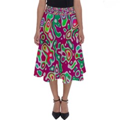 Red Green Spots                          Perfect Length Midi Skirt by LalyLauraFLM