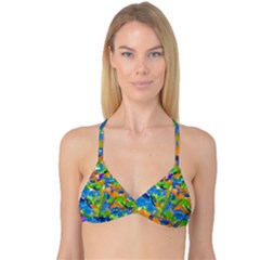 Paint Brushes On A White Background                           Reversible Tri Bikini Top by LalyLauraFLM