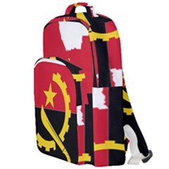 Angola Flag Map Geography Outline Double Compartment Backpack by Sapixe
