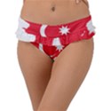 Borders Country Flag Geography Map Frill Bikini Bottom View1