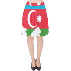 Borders Country Flag Geography Map Velvet High Waist Skirt by Sapixe