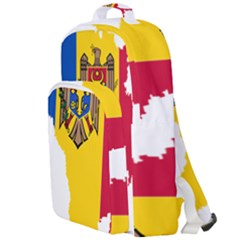Moldova Country Europe Flag Double Compartment Backpack by Sapixe