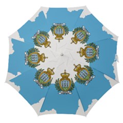 San Marino Country Europe Flag Straight Umbrellas by Sapixe