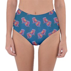 Swimming Fighting Fish Reversible High-waist Bikini Bottoms by VeataAtticus