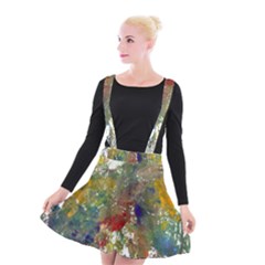 Original Abstract Art Suspender Skater Skirt by scharamo