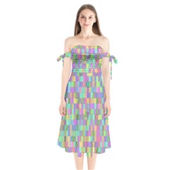 G 9 Shoulder Tie Bardot Midi Dress by ArtworkByPatrick