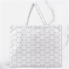 Hexagon Geometric Shape Zipper Large Tote Bag by Bajindul