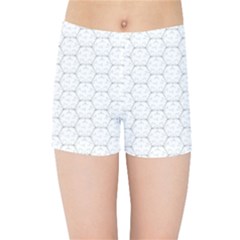 Hexagon Geometric Shape Kids  Sports Shorts by Bajindul