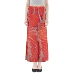 Food Fish Red Trout Salty Natural Full Length Maxi Skirt by Pakrebo