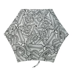 Phone Dial Communication Technology Mini Folding Umbrellas by Pakrebo
