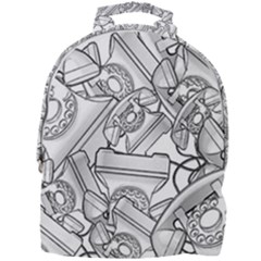 Phone Dial Communication Technology Mini Full Print Backpack by Pakrebo