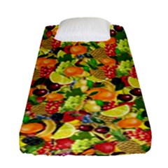Background Pattern Structure Fruit Fitted Sheet (single Size) by Pakrebo