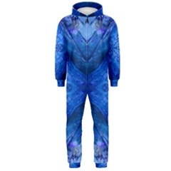 Boho Bohemian Hippie Tie Dye Cobalt Hooded Jumpsuit (men)  by CrypticFragmentsDesign