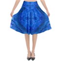Boho Bohemian Hippie Tie Dye Cobalt Flared Midi Skirt View1