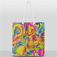 Mixed Paint                             Full Print Rope Handle Tote (large) by LalyLauraFLM