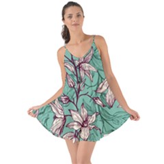 Vintage Floral Pattern Love The Sun Cover Up by Sobalvarro