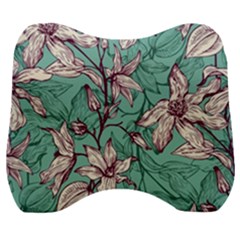 Vintage Floral Pattern Velour Head Support Cushion by Sobalvarro