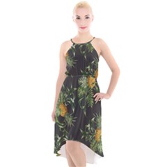 Pineapples Pattern High-low Halter Chiffon Dress  by Sobalvarro