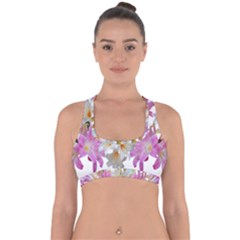 Lilies Belladonna Easter Lilies Cross Back Hipster Bikini Top  by Simbadda
