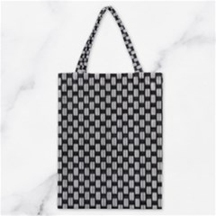 Fabric Black And White Material Classic Tote Bag by Simbadda