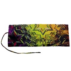 Background Star Abstract Colorful Roll Up Canvas Pencil Holder (s) by HermanTelo