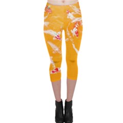 Koi Carp Scape Capri Leggings  by essentialimage