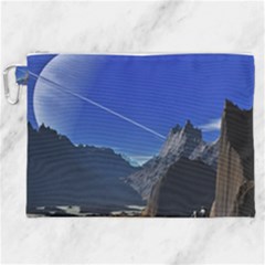 Saturn Landscape Mountains Canvas Cosmetic Bag (xxl) by Simbadda