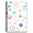 Shapes Stars Moon Sun Pattern 5.5  x 8.5  Notebook View1
