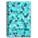 Teal Triangles Pattern 5.5  x 8.5  Notebook View1
