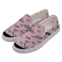 Wide Eyed Girl Pink Men s Canvas Slip Ons by snowwhitegirl