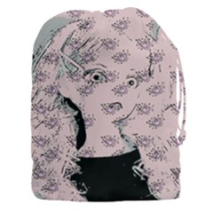 Wide Eyed Girl Pink Drawstring Pouch (xxxl) by snowwhitegirl
