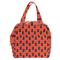 Nerdy 60s  Girl Pattern Orange Boxy Hand Bag by snowwhitegirl