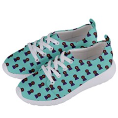 Nerdy 60s  Girl Pattern Aqua Women s Lightweight Sports Shoes by snowwhitegirl