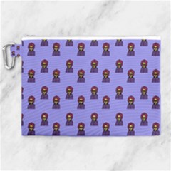 Nerdy 60s  Girl Pattern Purple Canvas Cosmetic Bag (xl) by snowwhitegirl