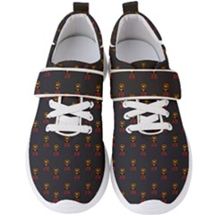 Nerdy 60s  Girl Pattern Grey Men s Velcro Strap Shoes by snowwhitegirl