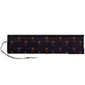 Nerdy 60s  Girl Pattern Grey Roll Up Canvas Pencil Holder (L) View1