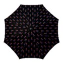 Nerdy 60s  Girl Pattern Black Golf Umbrellas View1