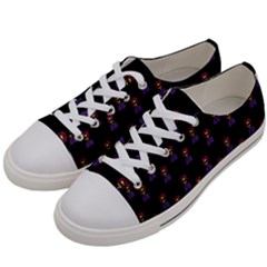 Nerdy 60s  Girl Pattern Black Women s Low Top Canvas Sneakers by snowwhitegirl