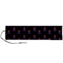 Nerdy 60s  Girl Pattern Black Roll Up Canvas Pencil Holder (L) View1
