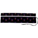 Nerdy 60s  Girl Pattern Black Roll Up Canvas Pencil Holder (L) View2