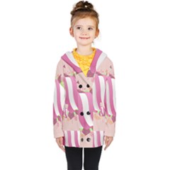 Easter Egg Colorful Spring Color Kids  Double Breasted Button Coat by Simbadda