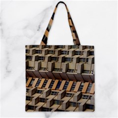 Architecture Geometry Zipper Grocery Tote Bag by Simbadda