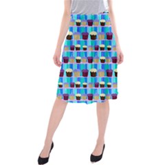 Cupcakes Pattern Midi Beach Skirt by bloomingvinedesign