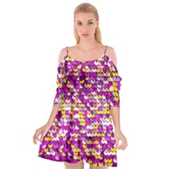 Funky Sequins Cutout Spaghetti Strap Chiffon Dress by essentialimage