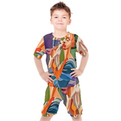 Webp Net Resizeimage (8) Kids  Tee And Shorts Set by soulone