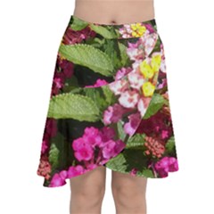 Summer Lantana W Bee Chiffon Wrap Front Skirt by Riverwoman