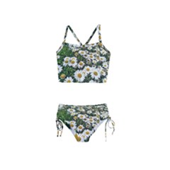 Columbus Commons Shasta Daisies Girls  Tankini Swimsuit by Riverwoman